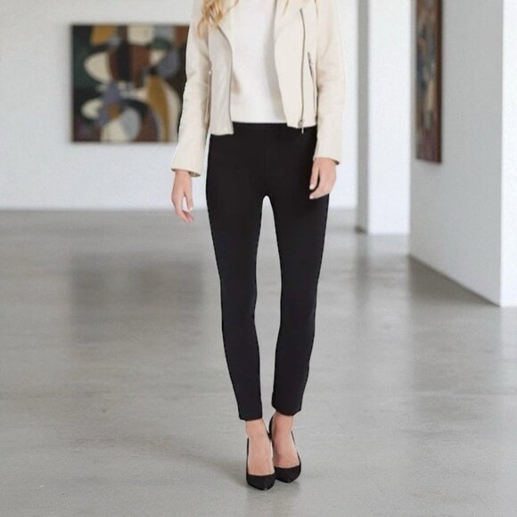 Spanx The Perfect Pant Tall Ankle Back Seam Skinny Black 20251 Womens Size Large - Picture 1 of 12